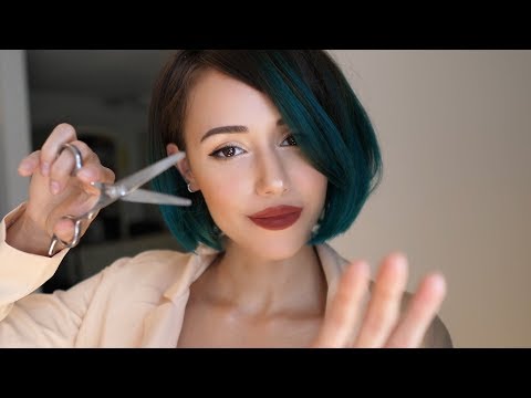 ASMR - Men's Shave and Hair Trim ✂️ (scissors, whispering, lotion, brushing sounds)