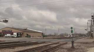 preview picture of video 'Amtrak's Veterans Unit and More through Sturtevant, WI 3/29/14'