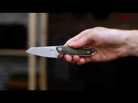 【まねこ様】 FLATFRONTTROUSER GRAYサイズ1 マーカ MKM x Vox Makro 2 Sheepsfoot Stonewashed M390 Green Micarta Fixed