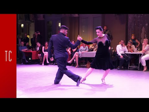  Fernando Carrasco  and  Jimena Hoeffner  are  dancing  to  a  tango  by  Color Tango  at  Antwerpen Tango Festival  in  2019