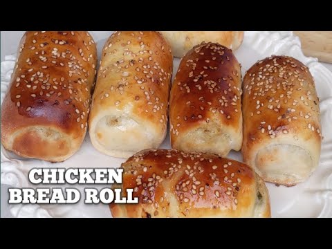 CHICKEN BREAD ROLLS ON TAVA WITHOUT OVEN | BAKERY STYLE CHICKEN BREAD ROLLS | RECIPE BY AK KITCHEN.