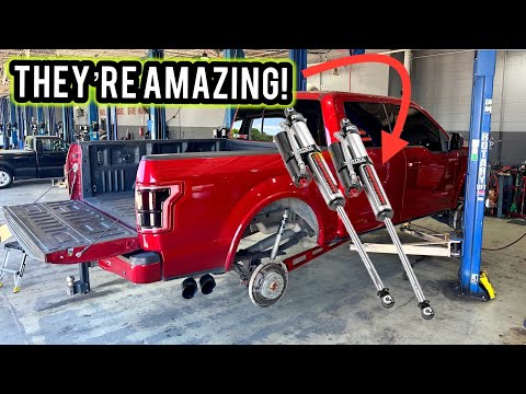 Installed Rough Country Vertex Adjustable Shocks | No More 24x14s