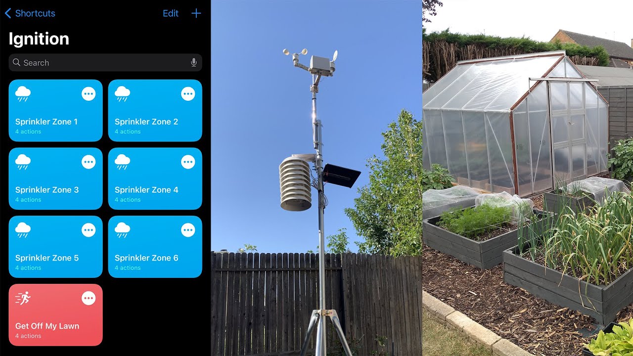 Weather Station, Greenhouse & Sprinklers