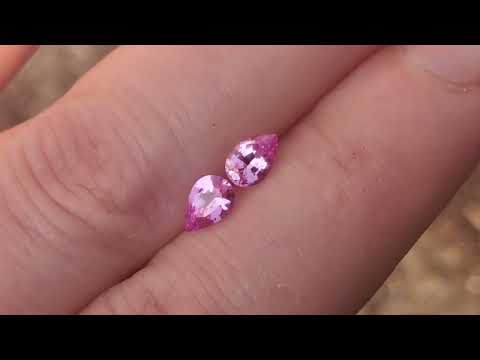 Pink Sapphire Pair, 6x4mm, Madagascar