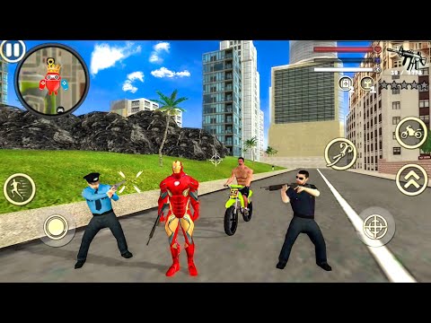 Iron Rope Hero: Vice Town City Crime Simulator - Android Gameplay