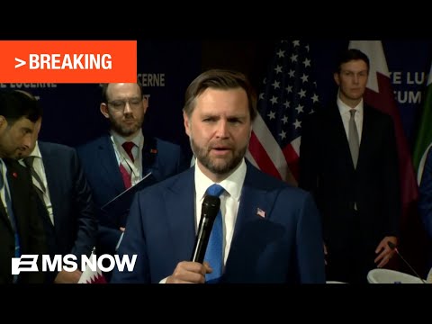 BREAKING: Vance delivers remarks ahead of Switzerland peace talks