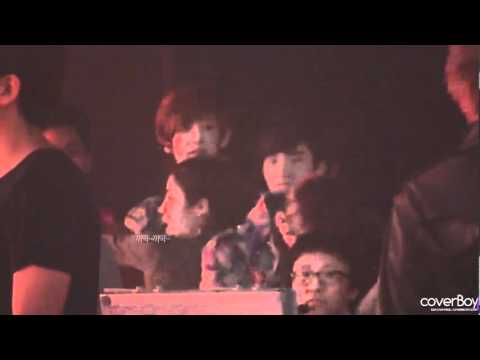 120504 fancam EXO-K Chanyeol - singing "Tease Me" So Cute