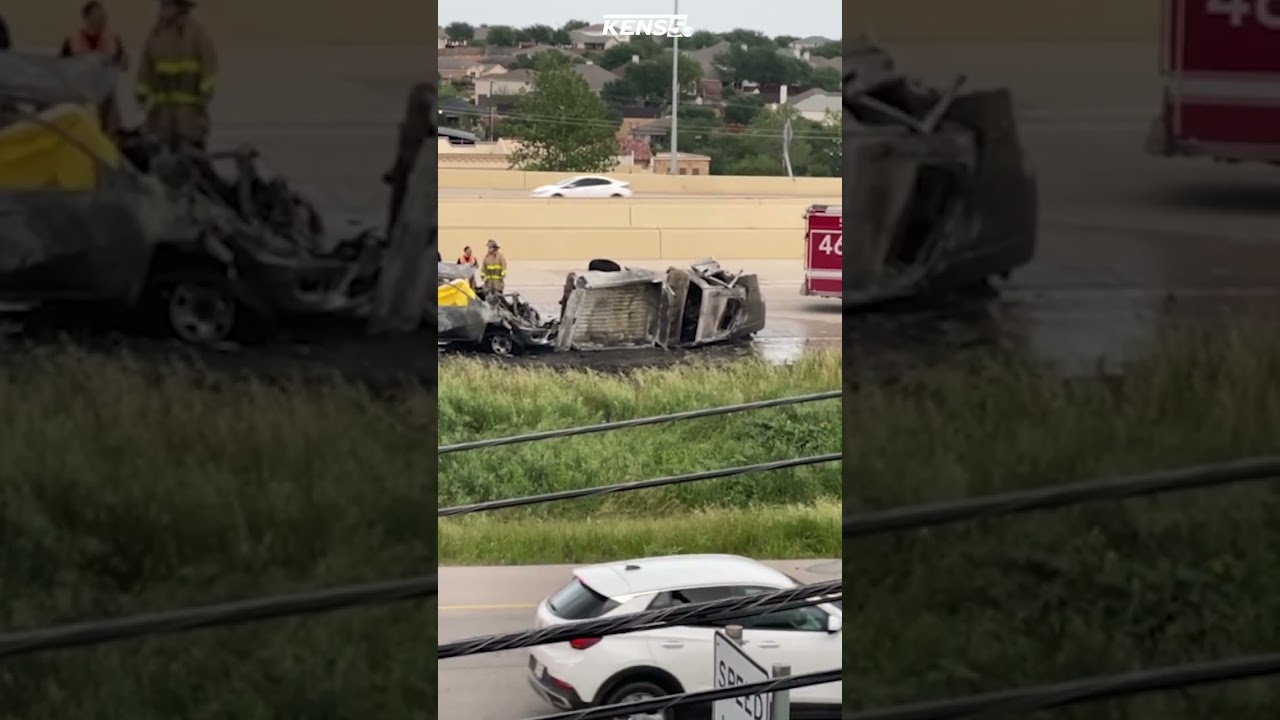 1 dead, another hospitalized after being pulled from burning car off US Highway 281, SAFD says