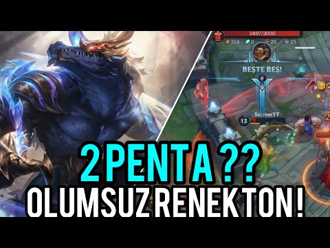 Wild Rift : 1 MAÇA 2 PENTA SIĞDIRMAK ! ( ÖLÜMSÜZ +25 KİLL RENEKTON ! ) | Solvent