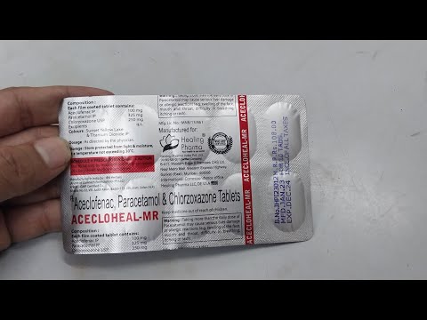 Aceclofenac (100 Mg) + Chlorzoxazone (250 Mg) + Paracetamol(325 Mg) ACECLOHEAL MR TAB