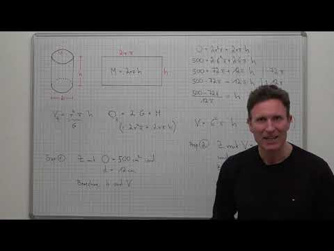 Zylinder Volumen Mantel Beispielaufgaben