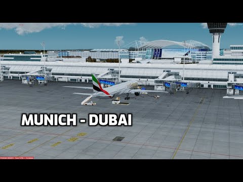 (P3DV5.1) Simulation Flight EDDM-OMDB Boeing 777-300ER