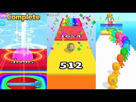 2048 | Man Runner 3D Satisfying Games vs Ball Run 2048 Merge Number vs Ball Merge 2048 #cutiepie22yt