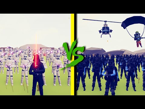SWAT TEAM vs STORM TEAM - Totally Accurate Battle Simulator TABS