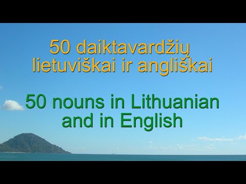 50 DAIKTAVARDŽIŲ LIETUVIŠKAI IR ANGLIŠKAI (1) - 50 NOUNS IN LITHUANIAN AND IN ENGLISH (1)
