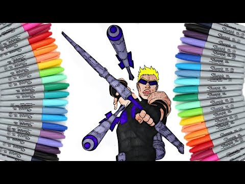 HAWKEYE #2 Coloring Pages | AVENGERS | How to Color Hawkeye | Coloring for Kids |