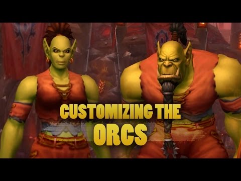 World of Warcraft: Warlords of Draenor Beta - Customizing the orc (male and female)
