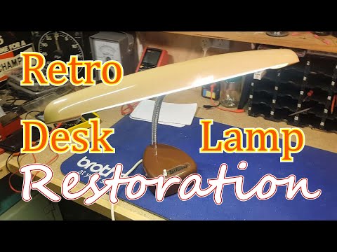 1960s Retro Lockwood Fluoro Desk Lamp Repair & Restoration. Saved from the Rubbish Tip!!