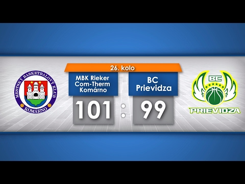 Highlights - 26. kolo Eurovia SBL 2016/2017:  MBK Rieker Com-Therm Komárno - BC Prievidza