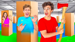 EXTREME HIDE AND SEEK IN BOXES CHALLENGE!