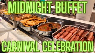Midnight Buffet or Late Night Snack on the Carnival Celebration Cruise Ship 2025