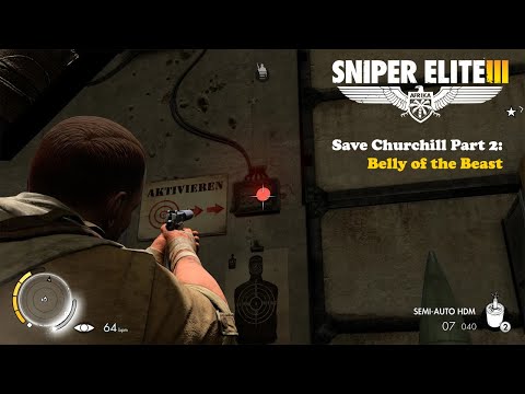 Sniper Elite 3 DLC Mission No Commentary Gameplay - Belly of the Beast (Marksman Difficulty)