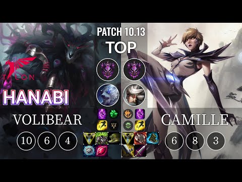 TLN Hanabi Volibear vs Camille Top - KR Patch 10.13