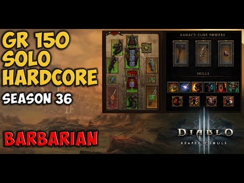 Rank 1 GR 150 Raekor Barbarian Hardcore Solo Self Found Season 36