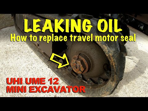Mini Excavator - UHI UME 12 Travel Motor Leak - HOW TO FIX!  #uhi #uhiume12  #itschinese #farmlife
