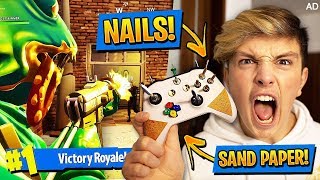 Playing Fortnite With MOST DANGEROUS CONTROLLER OF ALL TIME!!! (Extreme Fortnite Challenge)