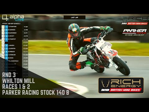 Rnd 3 Whilton Mill - Parker Racing Stock 140 B Race 1 & 2 - Rich Energy British Mini Bikes