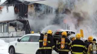 preview picture of video 'House fire in Mont-Laurier, Qc'