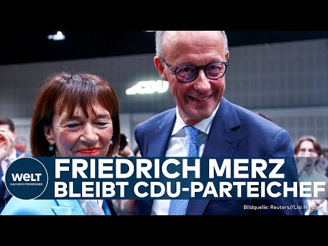 CDU: Parteivorsitzender Friedrich Merz mit fast 90 Prozent wiedergewählt