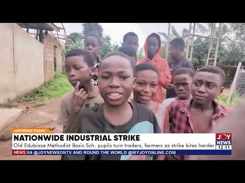 Teachers' Strike: Old Edubiase Methodist Basic sch pupils turn traders, farmers as strike bites hard