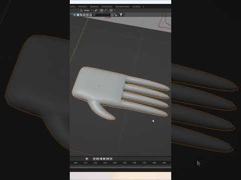 How To Make Hand Easy&Quick / Blender 3.4 #shorts #tutorial #game #character