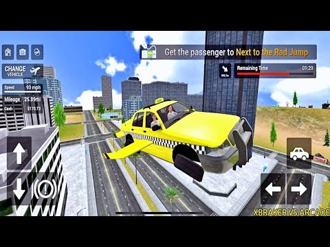 Flying Car Transport Simulator - City Taxi Flying Car Unlocked - Gameplay ( android, ios )