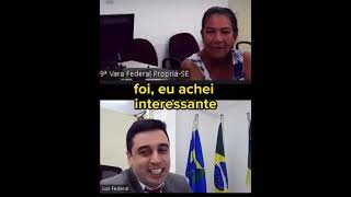 Em vídeo bem humorado, juiz viraliza ao conceder aposentadoria para mulher não letrada em Propriá