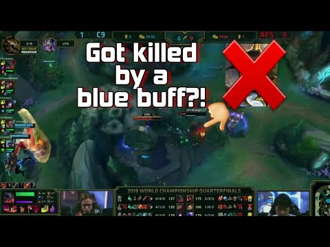 AFs Mowgli got killed by a blue buff (Worlds 2018)