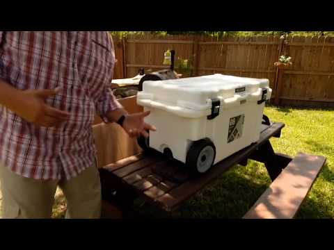 Pelican 80 qt Elite Cooler on wheels(UNBOXING)