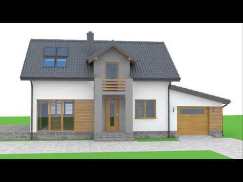 Projekt domu Dziekanowice 32tb - Wizualizacja 3D