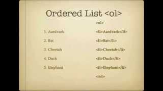 HTML Lists