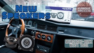 Mercedes Benz 190E W201 | New Speaker | ALPINE SXE-1025S