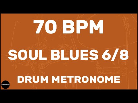 Soul Blues 6/8 | Drum Metronome Loop | 70 BPM