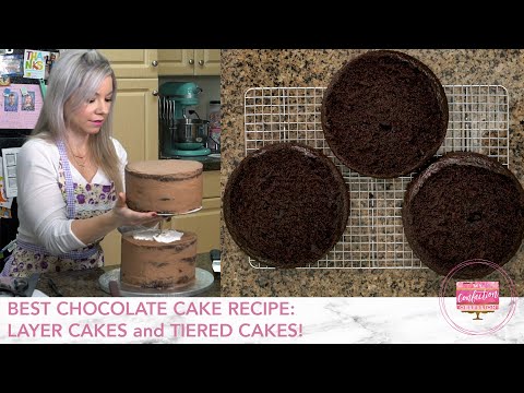 Best Chocolate Cake Recipe for Decorating Layer Cakes and Tiered Cakes! decorating