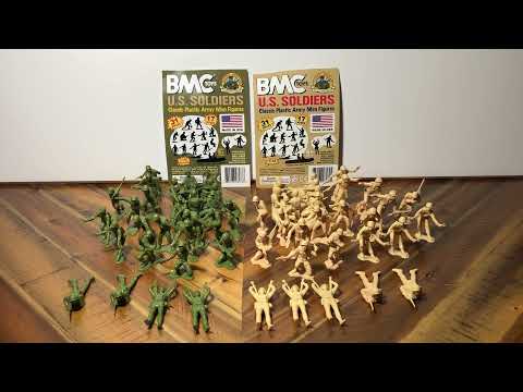 BMC WW2 MARX PLASTIC ARMY MEN (Stop Motion Review) Episode 2