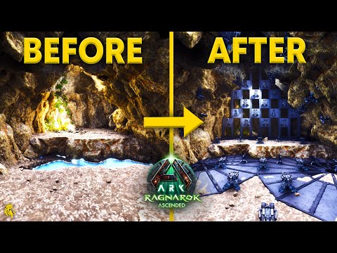 1MAN, 3MAN, 6MAN Caves W FULL Base Designs on RAGNAROK ASCENDED | ARK: Survival Ascended