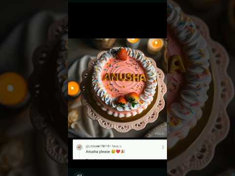 Anusha Name Cake on request| Comment your name🎂| #subscribemychannel #cake #personalized #dalengdale
