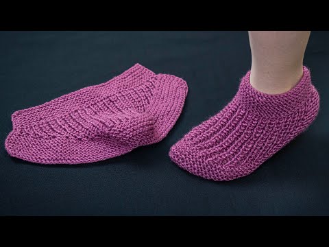 Beautiful slippers/socks with one swatch simply and easily!