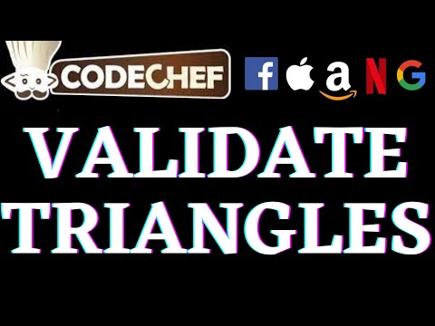 Valid Triangles Codechef Beginners Problems Python