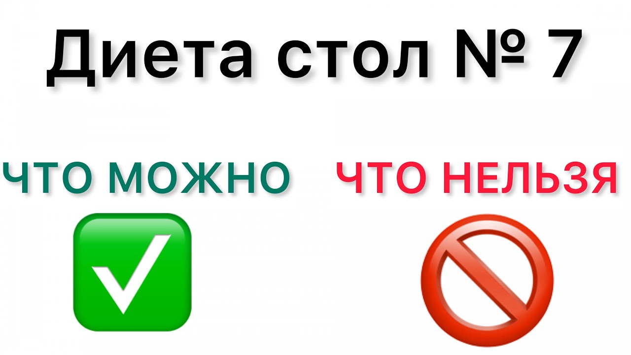 Диета стол №7. Диета при заболеваниях почек. Общие принципы диеты/Запрещённые и разрешённые продукты